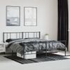 Cama Matrimonial | Cama Para Adultos | Estructura De Cama Cabecero Y Pie De Cama Metal Negro 193x203cm Cfw575118