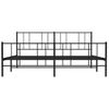 Cama Matrimonial | Cama Para Adultos | Estructura De Cama Cabecero Y Pie De Cama Metal Negro 193x203cm Cfw575118