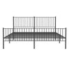 Cama Matrimonial | Cama Para Adultos | Estructura De Cama Cabecero Y Pie De Cama Metal Negro 200x200cm Cfw792178