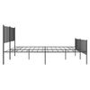 Cama Matrimonial | Cama Para Adultos | Estructura De Cama Cabecero Y Pie De Cama Metal Negro 200x200cm Cfw792178