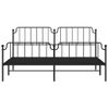 Cama Matrimonial | Cama Para Adultos | Estructura De Cama Cabecero Y Pie De Cama Metal Negro 200x200cm Cfw414575