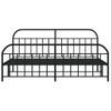 Cama Matrimonial | Cama Para Adultos | Estructura De Cama Cabecero Y Pie De Cama Metal Negro 200x200cm Cfw836153