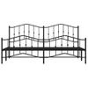 Cama Matrimonial | Cama Para Adultos | Estructura De Cama Cabecero Y Pie De Cama Metal Negro 200x200cm Cfw308777