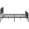 Cama Matrimonial | Cama Para Adultos | Estructura De Cama Cabecero Y Pie De Cama Metal Negro 200x200cm Cfw308777