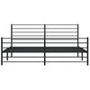 Cama Matrimonial | Cama Para Adultos | Estructura De Cama Cabecero Y Pie De Cama Metal Negro 200x200cm Cfw382228