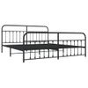 Cama Matrimonial | Cama Para Adultos | Estructura De Cama Cabecero Y Pie De Cama Metal Negro 200x200cm Cfw971615