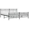 Cama Matrimonial | Cama Para Adultos | Estructura De Cama Cabecero Y Pie De Cama Metal Negro 200x200cm Cfw616037