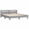 Cama Matrimonial | Cama Para Adultos | Estructura De Cama Cabecero Y Luces Led Gris Sonoma 180x200 Cm Cfw931640