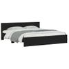 Cama Matrimonial | Cama Para Adultos | Estructura De Cama Cabecero Y Luces Led Negra 180x200 Cm Cfw370652