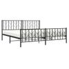 Cama Matrimonial | Cama Para Adultos | Estructura De Cama Cabecero Y Pie De Cama Metal Negro 193x203cm Cfw547701