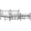 Cama Matrimonial | Cama Para Adultos | Estructura De Cama Cabecero Y Pie De Cama Metal Negro 200x200cm Cfw124323