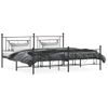 Cama Matrimonial | Cama Para Adultos | Estructura De Cama Cabecero Y Pie De Cama Metal Negro 200x200cm Cfw124323