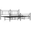 Cama Matrimonial | Cama Para Adultos | Estructura De Cama Cabecero Y Pie De Cama Metal Negro 200x200cm Cfw124323