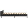 Cama Matrimonial | Cama Para Adultos | Estructura De Cama Con Cabecero Cuero Sintético Negro 120x200cm Cfw992390