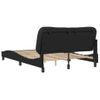 Cama Matrimonial | Cama Para Adultos | Estructura De Cama Con Cabecero Cuero Sintético Negro 140x200cm Cfw395073