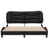 Cama Matrimonial | Cama Para Adultos | Estructura De Cama Con Cabecero Cuero Sintético Negro 160x200cm Cfw803858