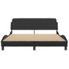 Cama Matrimonial | Cama Para Adultos | Estructura De Cama Con Cabecero Cuero Sintético Negro 160x200cm Cfw428935