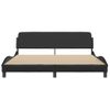 Cama Matrimonial | Cama Para Adultos | Estructura De Cama Con Cabecero Cuero Sintético Negro 180x200cm Cfw746483