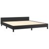 Cama Matrimonial | Cama Para Adultos | Estructura De Cama Con Cabecero Cuero Sintético Negro 180x200cm Cfw223554