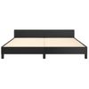 Cama Matrimonial | Cama Para Adultos | Estructura De Cama Con Cabecero Cuero Sintético Negro 180x200cm Cfw223554