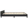 Cama Matrimonial | Cama Para Adultos | Estructura De Cama Con Cabecero Cuero Sintético Negro 180x200cm Cfw223554