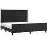 Cama Matrimonial | Cama Para Adultos | Estructura De Cama Con Cabecero Cuero Sintético Negro 180x200cm Cfw577378