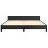 Cama Matrimonial | Cama Para Adultos | Estructura De Cama Con Cabecero Cuero Sintético Negro 180x200cm Cfw577378