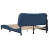 Cama Matrimonial | Cama Para Adultos | Estructura De Cama Con Cabecero De Tela Azul 120x200 Cm Cfw594089