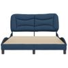 Cama Matrimonial | Cama Para Adultos | Estructura De Cama Con Cabecero De Tela Azul 140x190 Cm Cfw668426