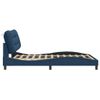 Cama Matrimonial | Cama Para Adultos | Estructura De Cama Con Cabecero De Tela Azul 140x190 Cm Cfw668426