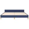 Cama Matrimonial | Cama Para Adultos | Estructura De Cama Con Cabecero De Tela Azul 180x200 Cm Cfw56892