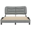 Cama Matrimonial | Cama Para Adultos | Estructura De Cama Con Cabecero De Tela Gris Claro 140x190 Cm Cfw395484