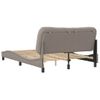 Cama Matrimonial | Cama Para Adultos | Estructura De Cama Con Cabecero De Tela Gris Taupe 140x190 Cm Cfw707226