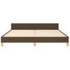 Cama Matrimonial | Cama Para Adultos | Estructura De Cama Con Cabecero De Tela Marrón 180x200 Cm Cfw58397