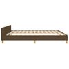 Cama Matrimonial | Cama Para Adultos | Estructura De Cama Con Cabecero De Tela Marrón 180x200 Cm Cfw926593