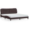 Cama Matrimonial | Cama Para Adultos | Estructura De Cama Con Cabecero De Tela Marrón 180x200 Cm Cfw772407