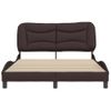 Cama Matrimonial | Cama Para Adultos | Estructura De Cama Con Cabecero De Tela Marrón Oscuro 120x200cm Cfw358372