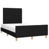 Cama Matrimonial | Cama Para Adultos | Estructura De Cama Con Cabecero De Tela Negro 120x200 Cm Cfw465499