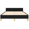 Cama Matrimonial | Cama Para Adultos | Estructura De Cama Con Cabecero De Tela Negro 120x200 Cm Cfw465499