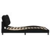 Cama Matrimonial | Cama Para Adultos | Estructura De Cama Con Cabecero De Tela Negro 140x190 Cm Cfw975388