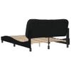 Cama Matrimonial | Cama Para Adultos | Estructura De Cama Con Cabecero De Tela Negro 140x190 Cm Cfw975388