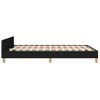 Cama Matrimonial | Cama Para Adultos | Estructura De Cama Con Cabecero De Tela Negro 140x200 Cm Cfw913116