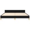 Cama Matrimonial | Cama Para Adultos | Estructura De Cama Con Cabecero De Tela Negro 160x200 Cm Cfw487336