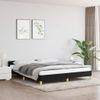 Cama Matrimonial | Cama Para Adultos | Estructura De Cama Con Cabecero De Tela Negro 180x200 Cm Cfw472256