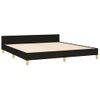 Cama Matrimonial | Cama Para Adultos | Estructura De Cama Con Cabecero De Tela Negro 180x200 Cm Cfw472256