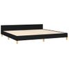 Cama Matrimonial | Cama Para Adultos | Estructura De Cama Con Cabecero De Tela Negro 200x200 Cm Cfw783784