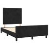 Cama Matrimonial | Cama Para Adultos | Estructura De Cama Con Cabecero De Terciopelo Negro 120x200 Cm Cfw287239