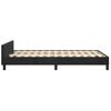 Cama Matrimonial | Cama Para Adultos | Estructura De Cama Con Cabecero De Terciopelo Negro 120x200 Cm Cfw501150