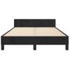 Cama Matrimonial | Cama Para Adultos | Estructura De Cama Con Cabecero De Terciopelo Negro 120x200 Cm Cfw797900