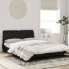 Cama Matrimonial | Cama Para Adultos | Estructura De Cama Con Cabecero De Terciopelo Negro 140x190 Cm Cfw19758